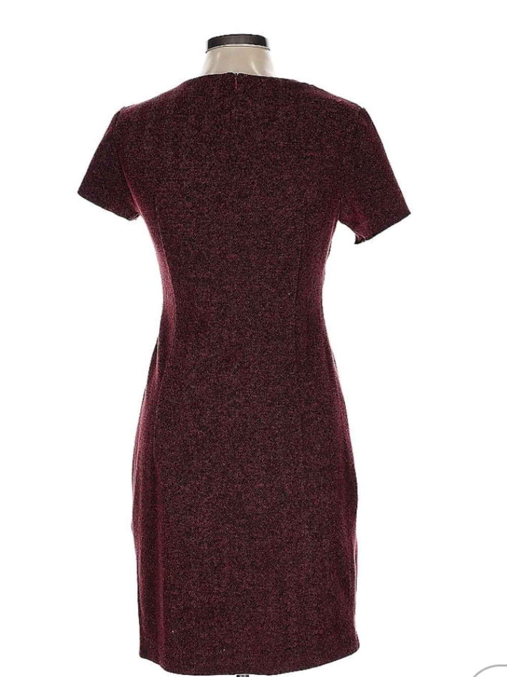 Ganni Burgundy Sheath Knit Marled Emmeline Dress - Picture 3 of 5